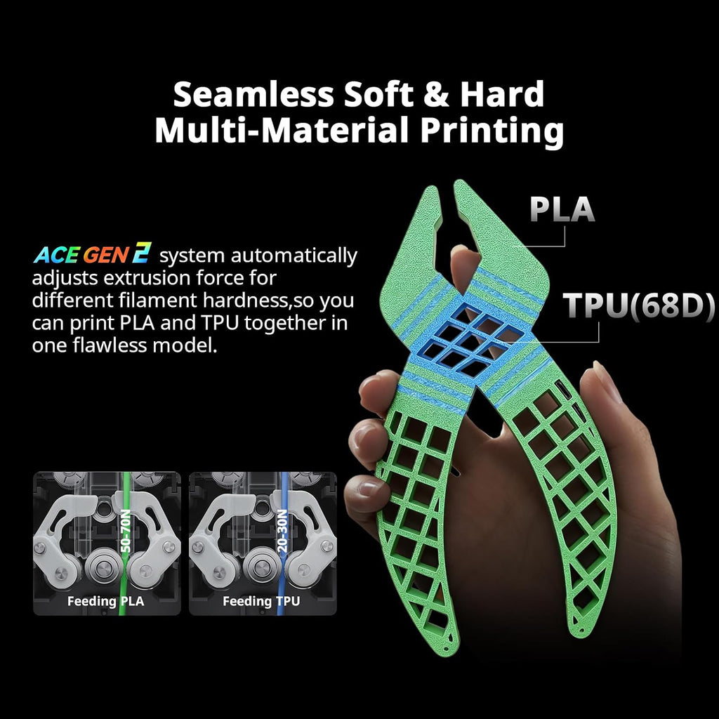 Kobra X Multicolor 3D Printer, Easy One-Click Printing | 2X Faster, 600mm/s High Speed 3D Printers for Beginners &