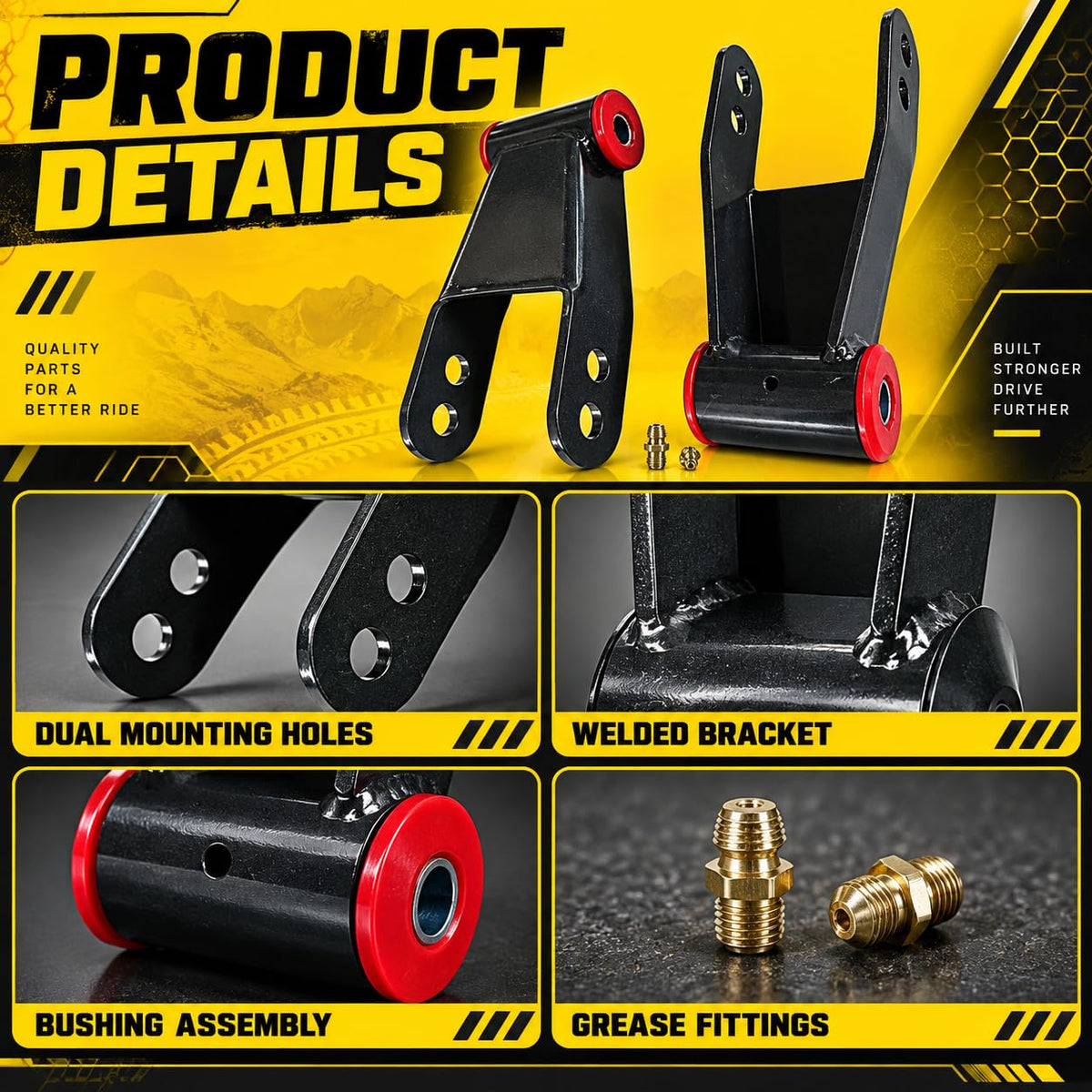 2 Inch Leveling Lift Drop Leaf Spring Shackle Lowering Kit For Chevy C10