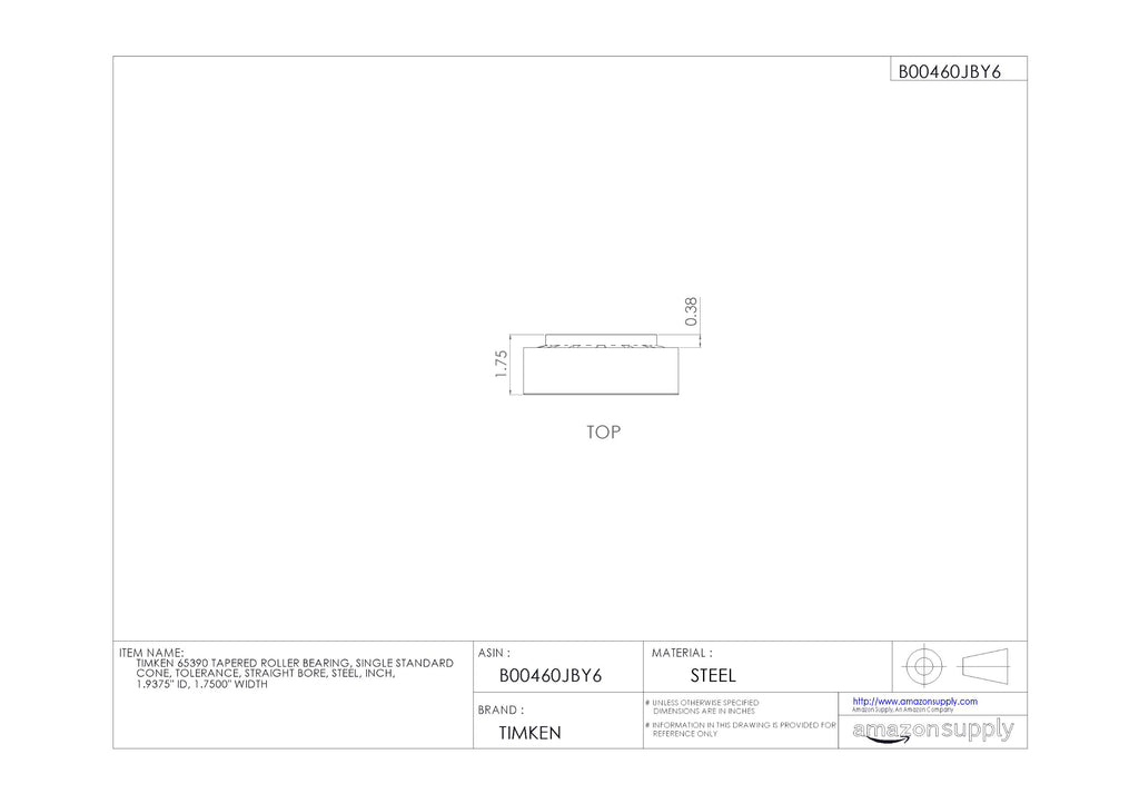 Timken Tapered Roller Bearing Cone - 65390