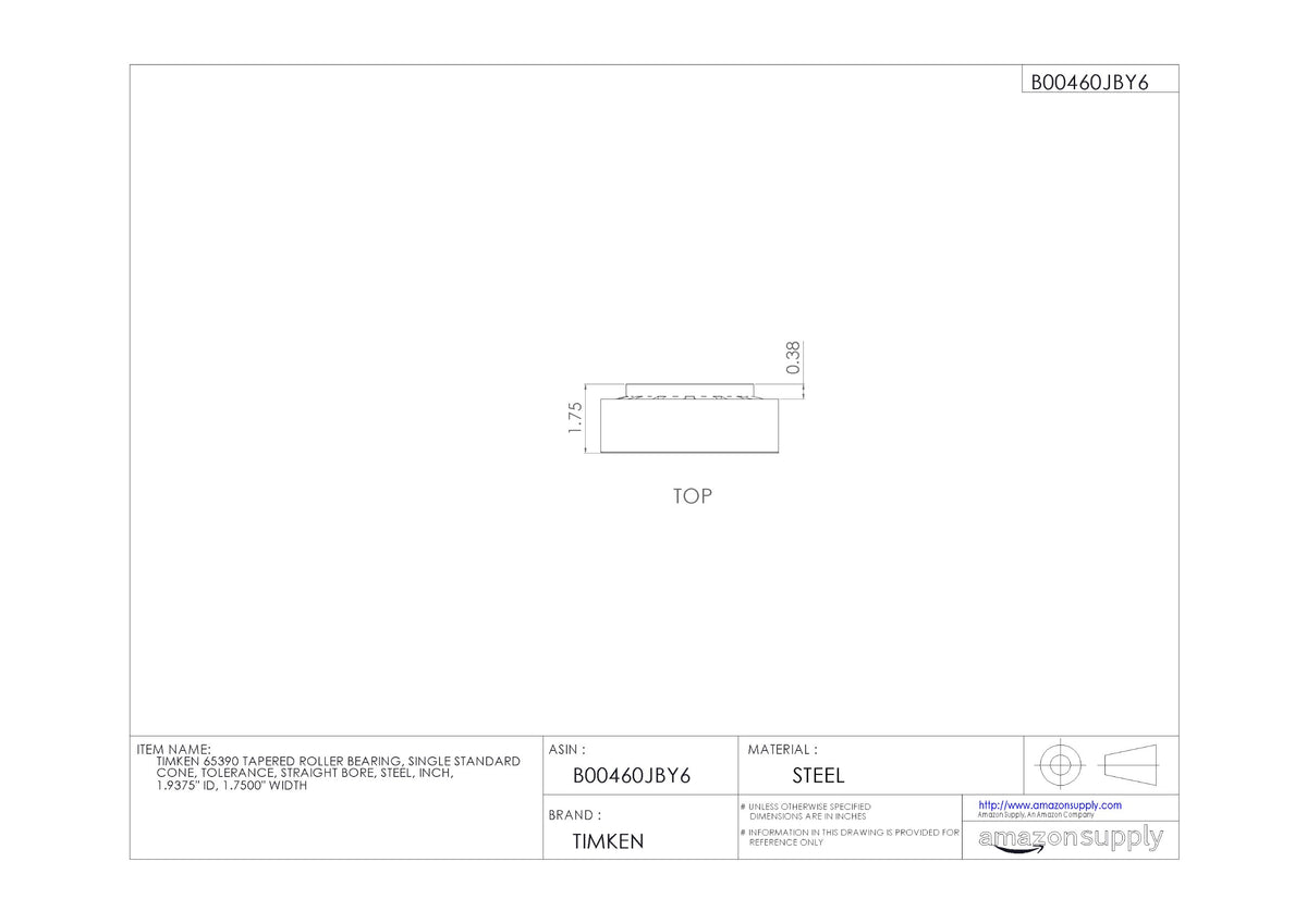 Timken Tapered Roller Bearing Cone - 65390