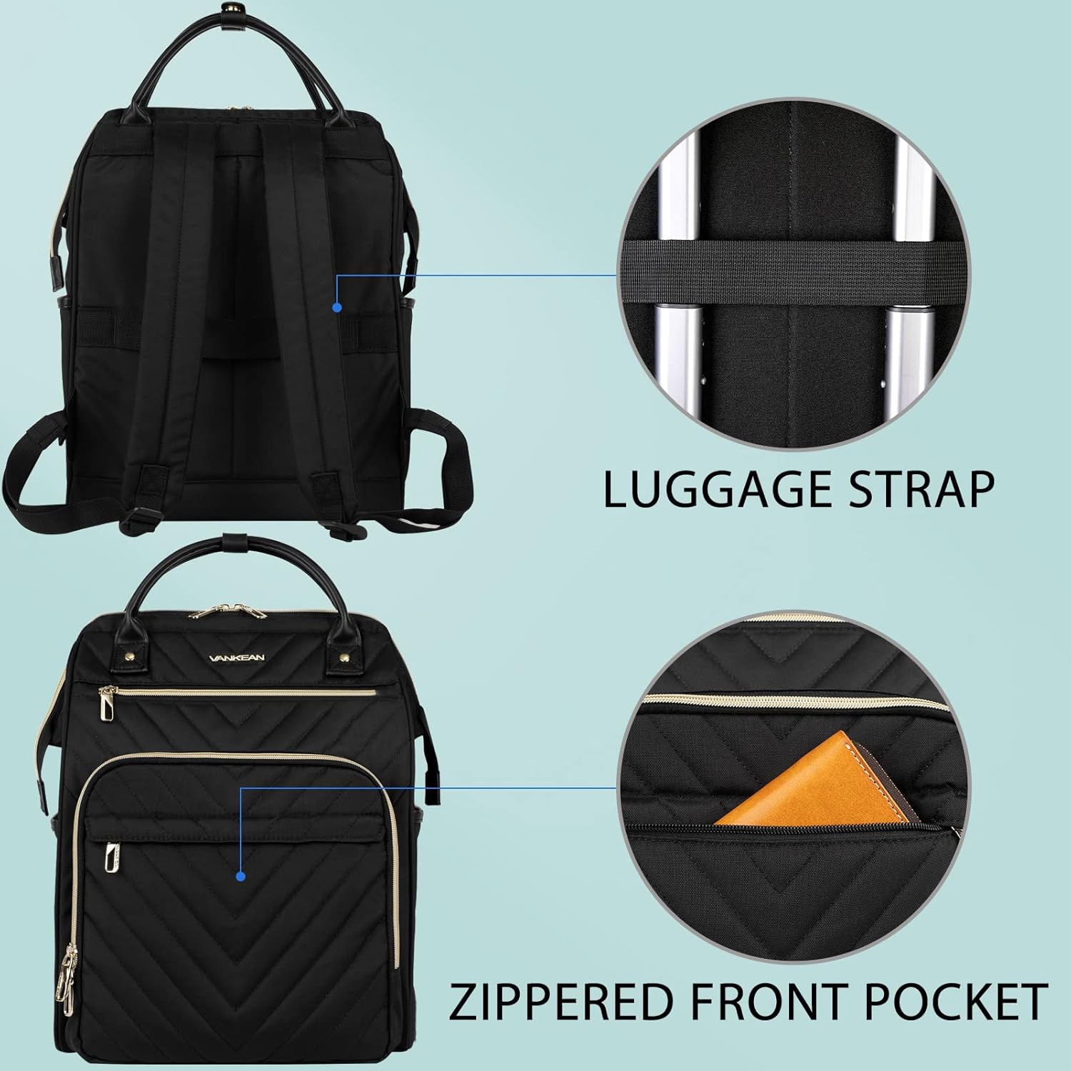 17 Inch Laptop Backpack for Women Fashion Computer Work Bag, Large Capacity Waterproof Backpack, College Daypack