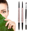 2 Pack Eyebrow Pencil with Dual Ends - Dark Brown #1
