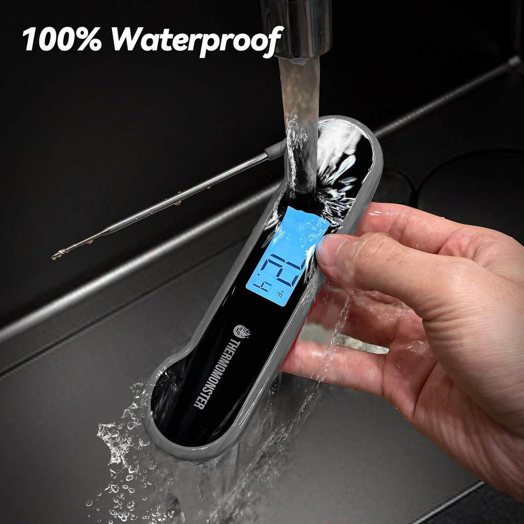 0.5 Sec Instant Read Meat Thermometer Digital for Cooking, Grey