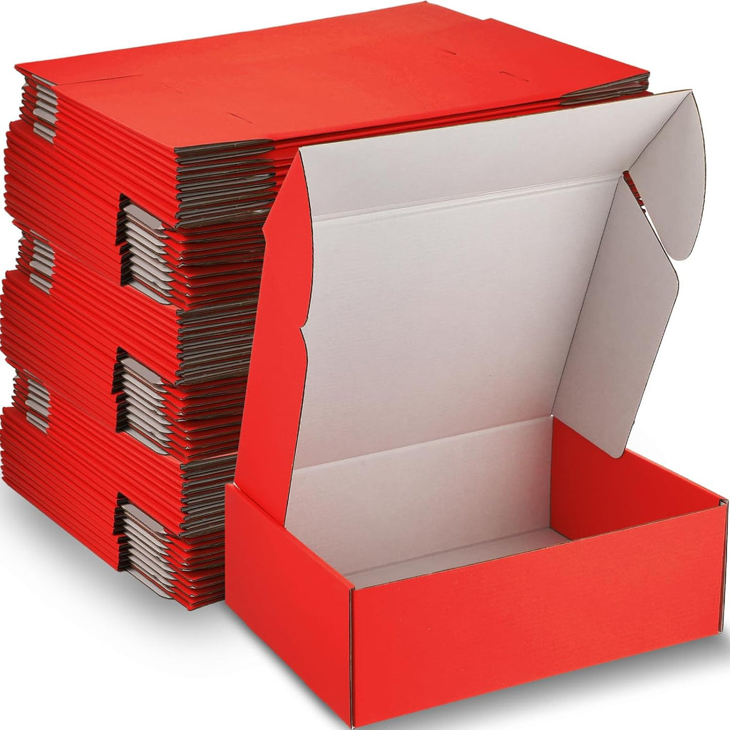 60 Pcs 12x9x4 Inch Shipping Mailer Boxes Cardboard Packing Box Red