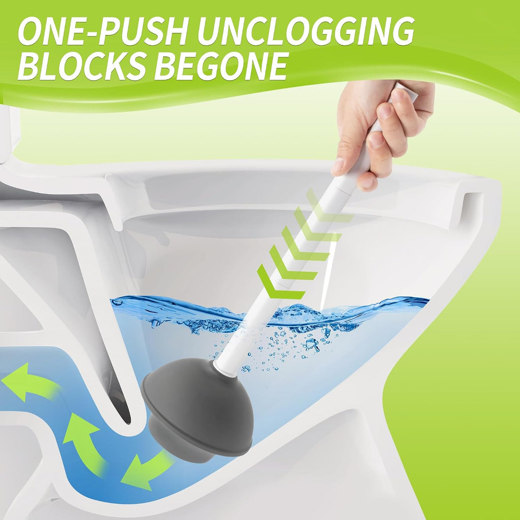 Toilet Brush and Plunger Set Hidden | S-Shaped Toilet Brush Plunger Combo, Perfect for Homes, Apartments & Bathrooms