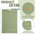 9 x 12 Inch Clasp Envelopes Manilla Envelopes Saga Green Gummed Mailing Envelopes with Clasp Closure & Gummed Seal