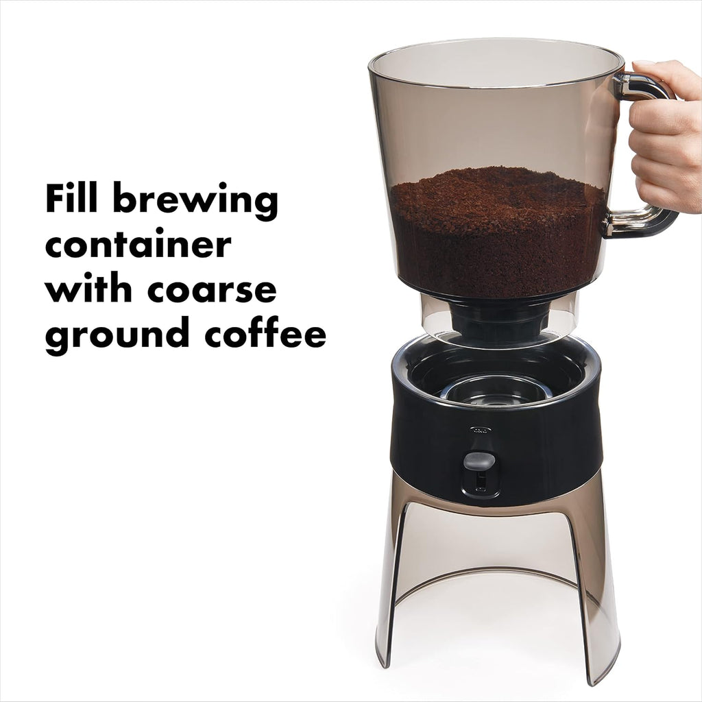 Good Grips Cold Brew Coffee Maker 32 oz, Iced Coffee Maker with Carafe, Brews Cold Brew Concentrate