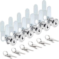 6 Pack Cabinet Cam Locks Keyed Alike, 1" (25mm) Cam Lock Set | Camlock, Tumbler Locks for Cabinets Drawers Mailbox