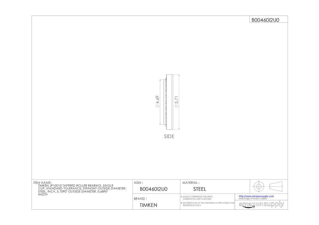 Timken Tapered Roller Bearing Cup - JP10010