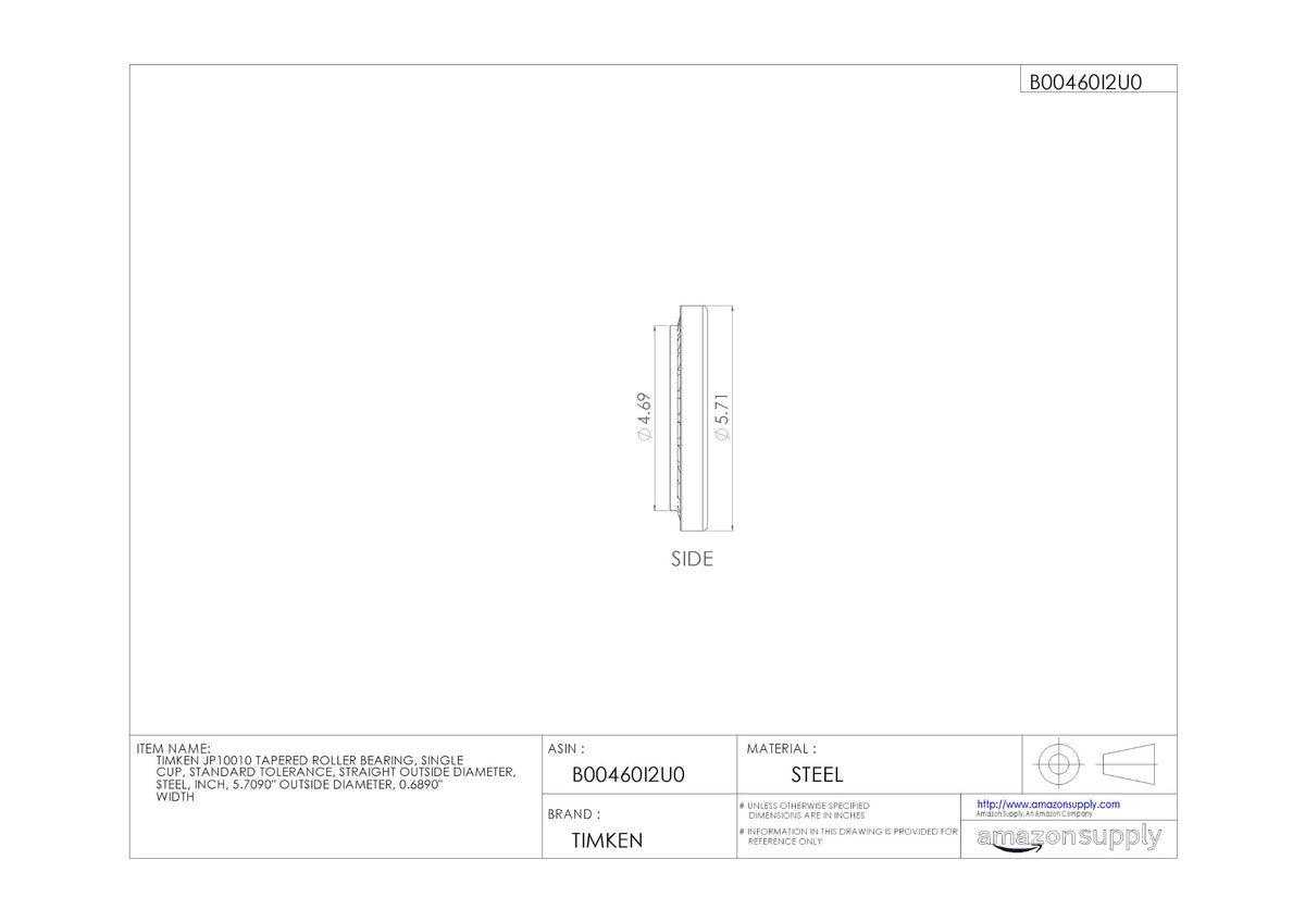 Timken Tapered Roller Bearing Cup - JP10010