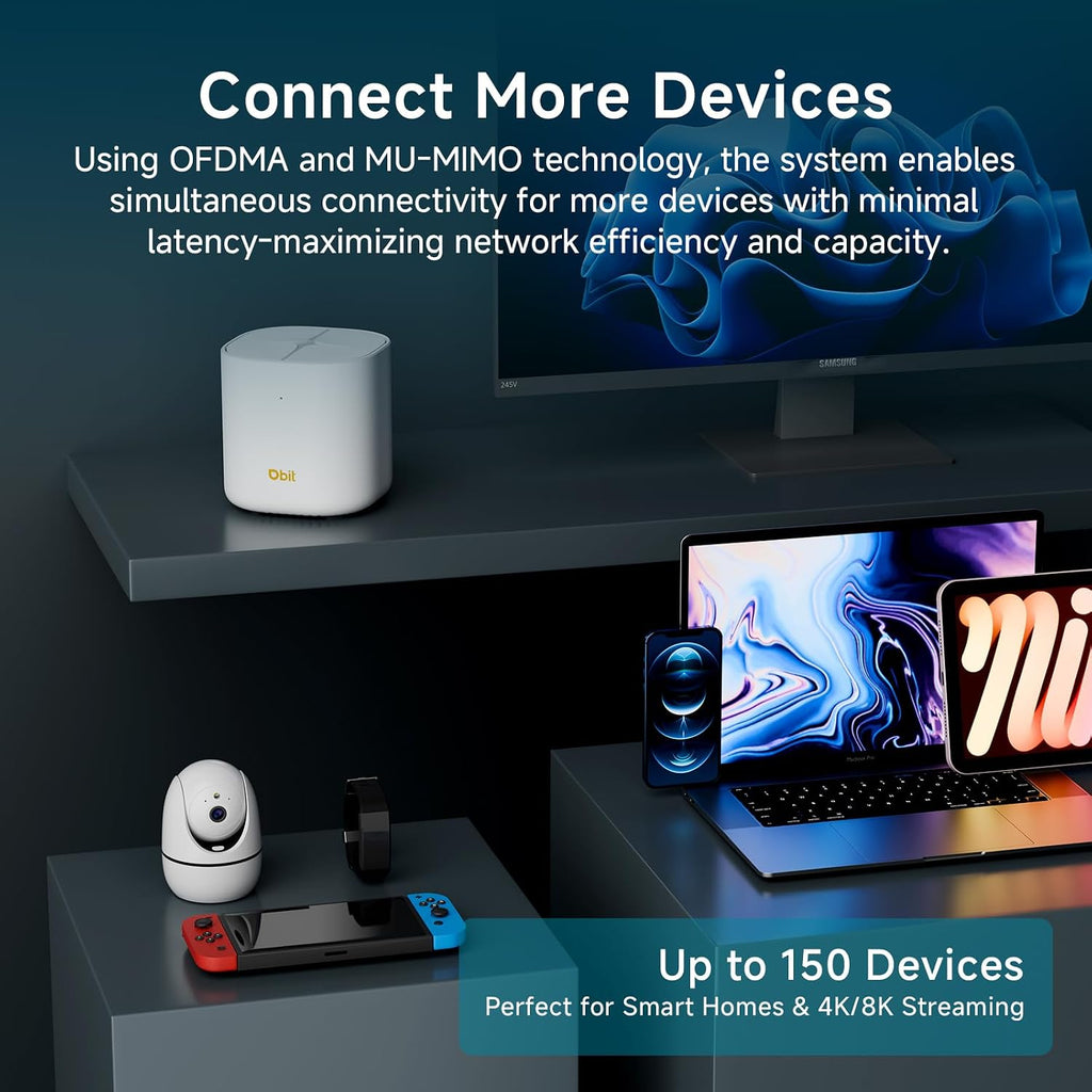 AX1800 WiFi 6 Whole Home Mesh Wi-Fi System, Dual-Band Coverage up to 6,500 sq. ft. and 150 Devices, Replaces Wireless