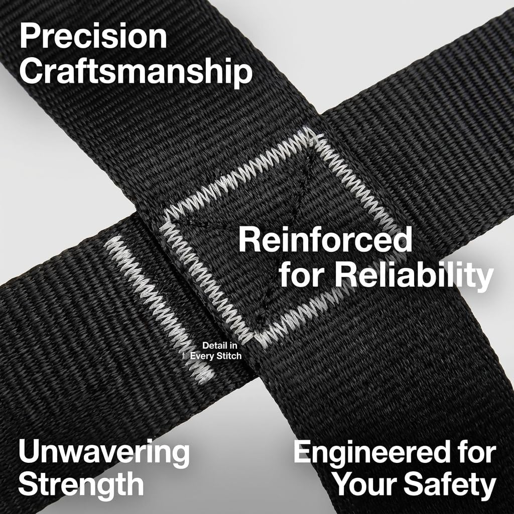 15-227 High Strength Fall Protection Safety Harness, Half Body Arborist Climbing Harness with Heavy-Duty D-Rings