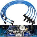 7mm Blue Silicone Ignition Plug Wires Set, 00-9407-0 Spark Plug Wire Set for VW Type 1 Bug, Beetle, Karmann GHIA