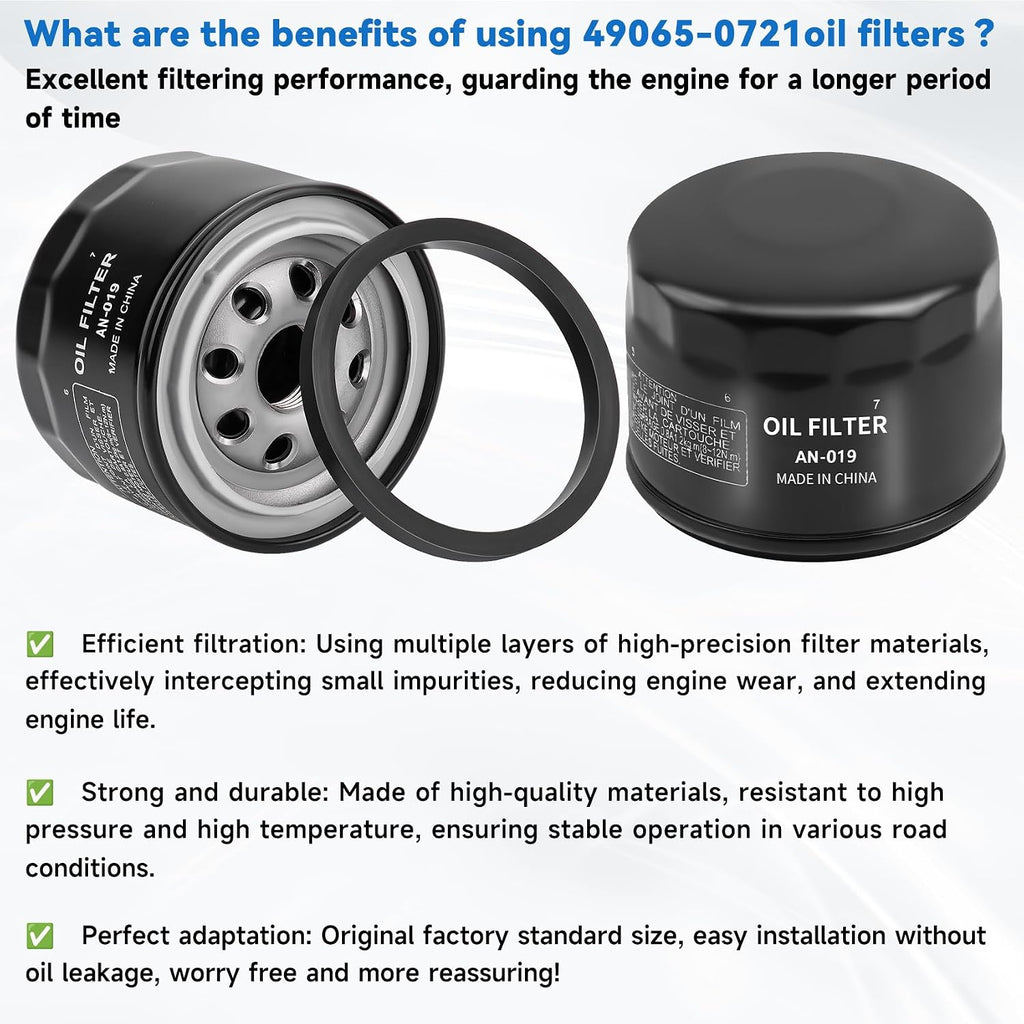 49065-0721 Oil Filter 49065-7007 for KawasakiFR691V FR730V FX691V FX730V(2)