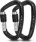 Locking Climbing Carabiner Heavy Duty: Favofit UIAA Certified 42kn (9441 lbs) Safety Caribeaner Clips - Large