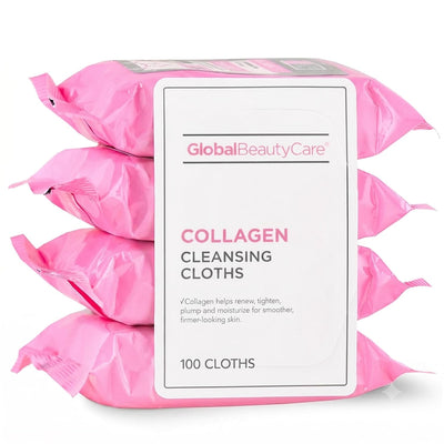 Collagen Cleansing Facial Towelettes, Makeup Remover, Nourishing Face & Eye, Hypoallergenic, Paraben-Free