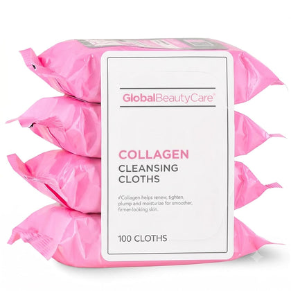 Collagen Cleansing Facial Towelettes, Makeup Remover, Nourishing Face & Eye, Hypoallergenic, Paraben-Free