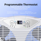 9'' Window Fan with Thermostat & LED Display, Reversible Airflow