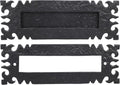 Iron Black Antique Powder Coated 12"x4" Inch Letter Plate Mail Slot For Front Door