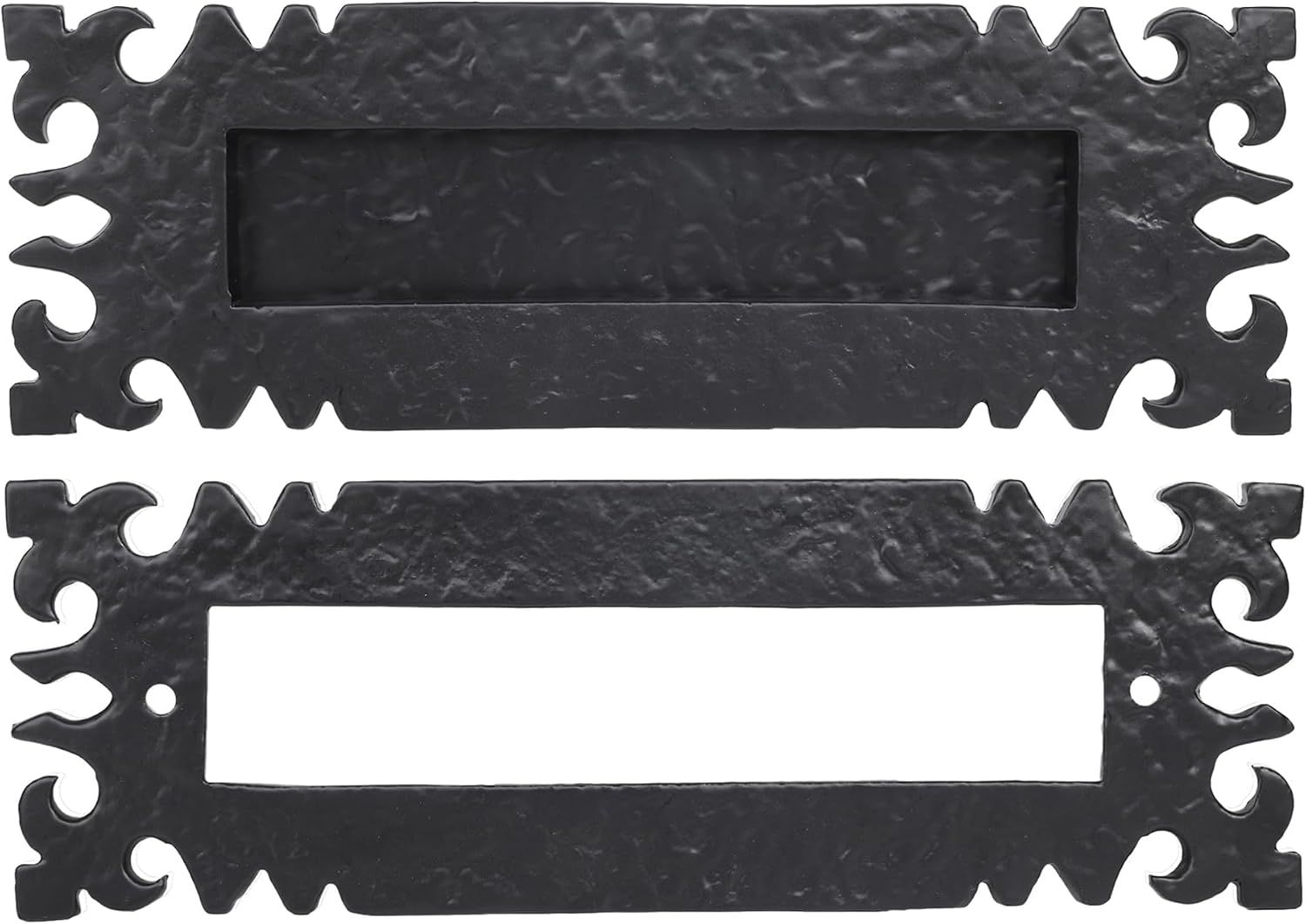 Iron Black Antique Powder Coated 12"x4" Inch Letter Plate Mail Slot For Front Door