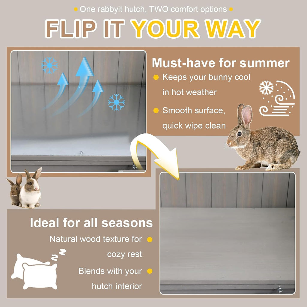 Rabbit Hutch Indoor - Weatherproof, Multi-Level, Easy Assembly, Lockable, and Comfortable | Guinea Pig Cage for Small