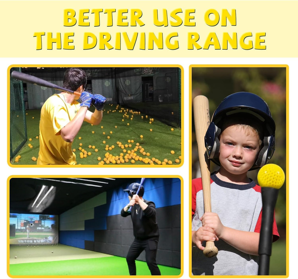 Bucket Pitching Machine Baseballs 24/36 Pack - 60 MPH High Bouncy Yellow Dimpled Practice Balls | Lightweight &