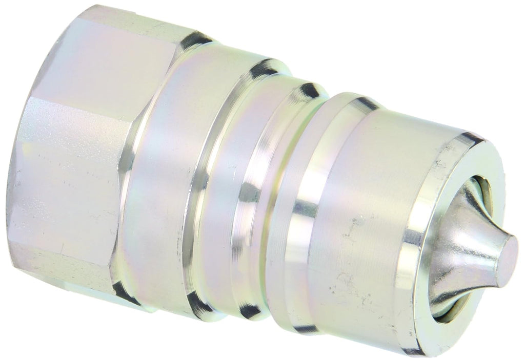 Dixon Valve K8F8 Steel ISO-A Interchange Hydraulic Fitting, Nipple, 1" Coupling x 1" - 11-1/12 NPTF Female Thread, Chrome