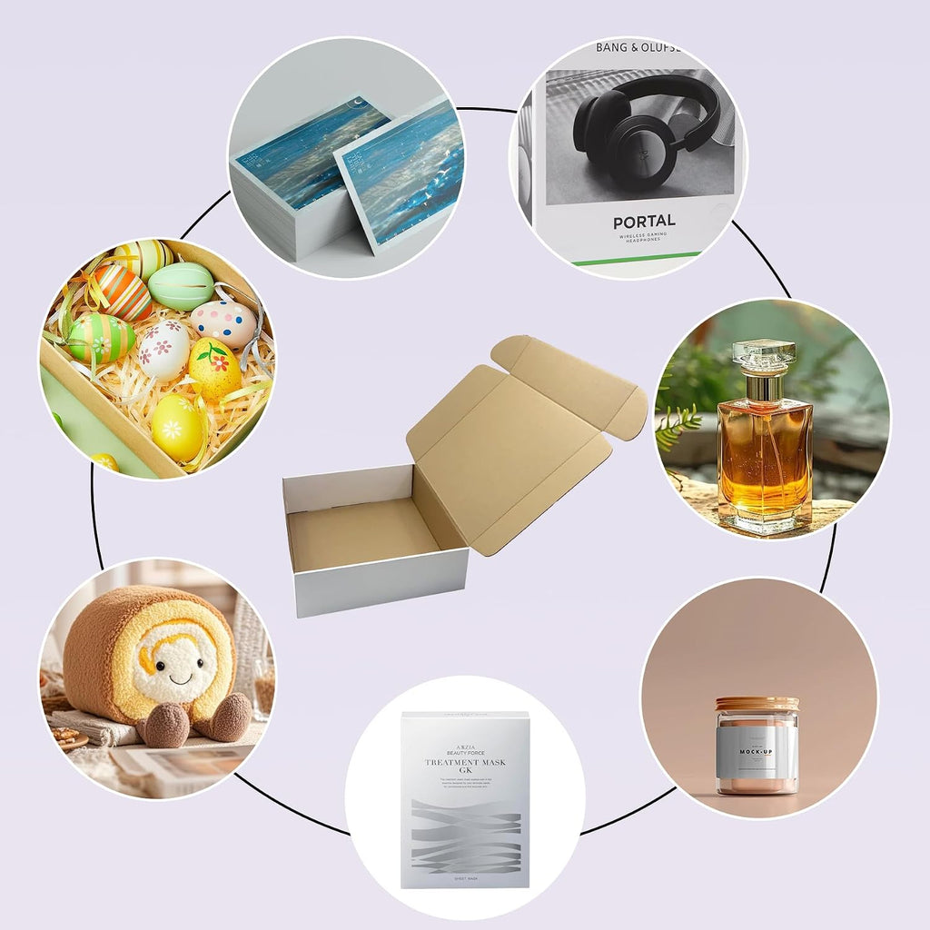11x9.6x3 Inch White Shipping Boxes 25 Pack,Large Gift Boxes,Bulk of Mailers