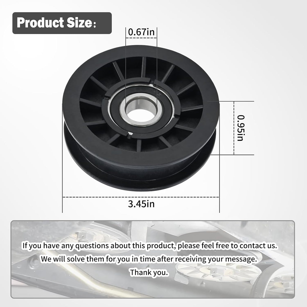 756-05032 Flat Drive Idler Pulley Compatible with CUB Cadet Lawn Mower