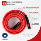 FYPower Hybrid Air Compressor Hose 3/8 in x 25 ft Air Hose