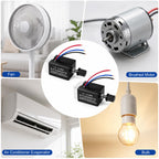 2 Pack 12V/24V DC Motor Speed Controller Universal 10A Fan Speed Controller