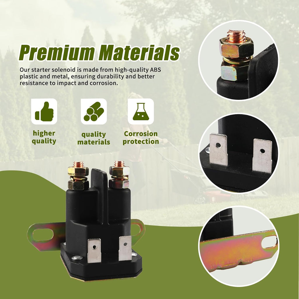 12V AM138068 Starter Solenoid for John Deere Riding Mower,725-04439 Solenoid Fit for LA100 LA105 LA110 LA115 LA120