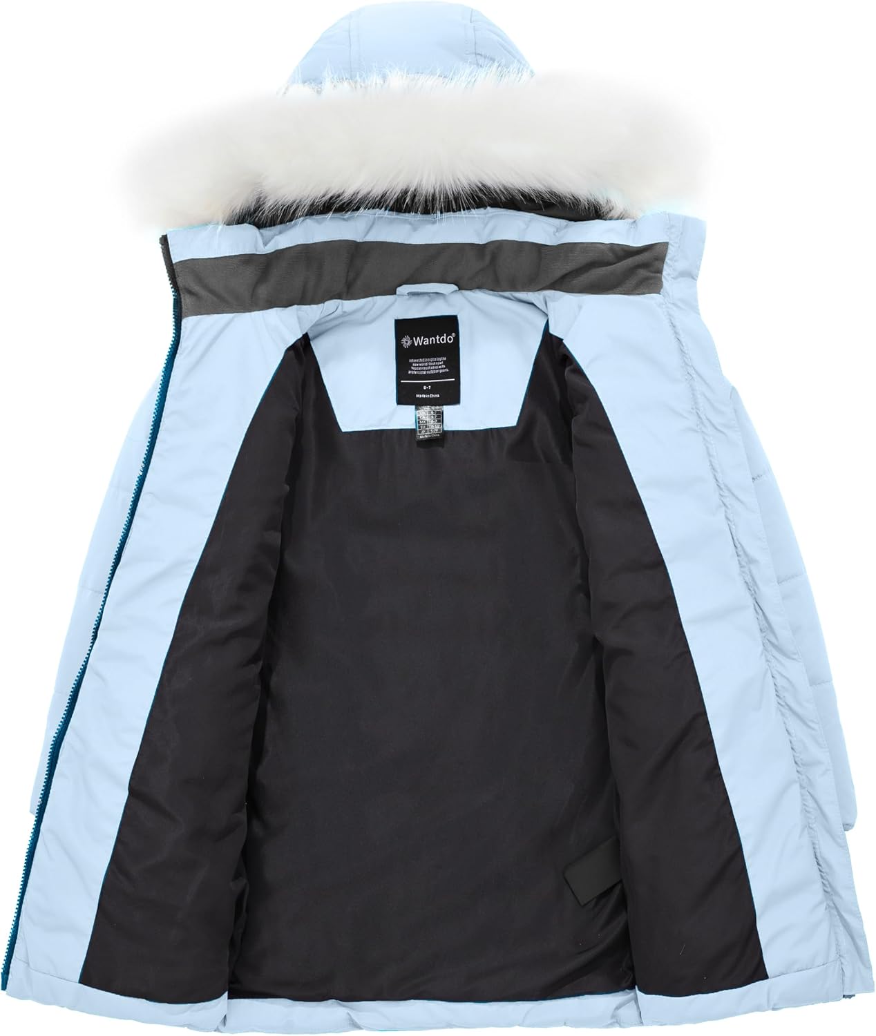 Girls' Winter Coat Waterproof Long Puffer Jacket Warm Parka Hooded | 5000mm Waterproof,Removable Faux Fur Hood,Fleece