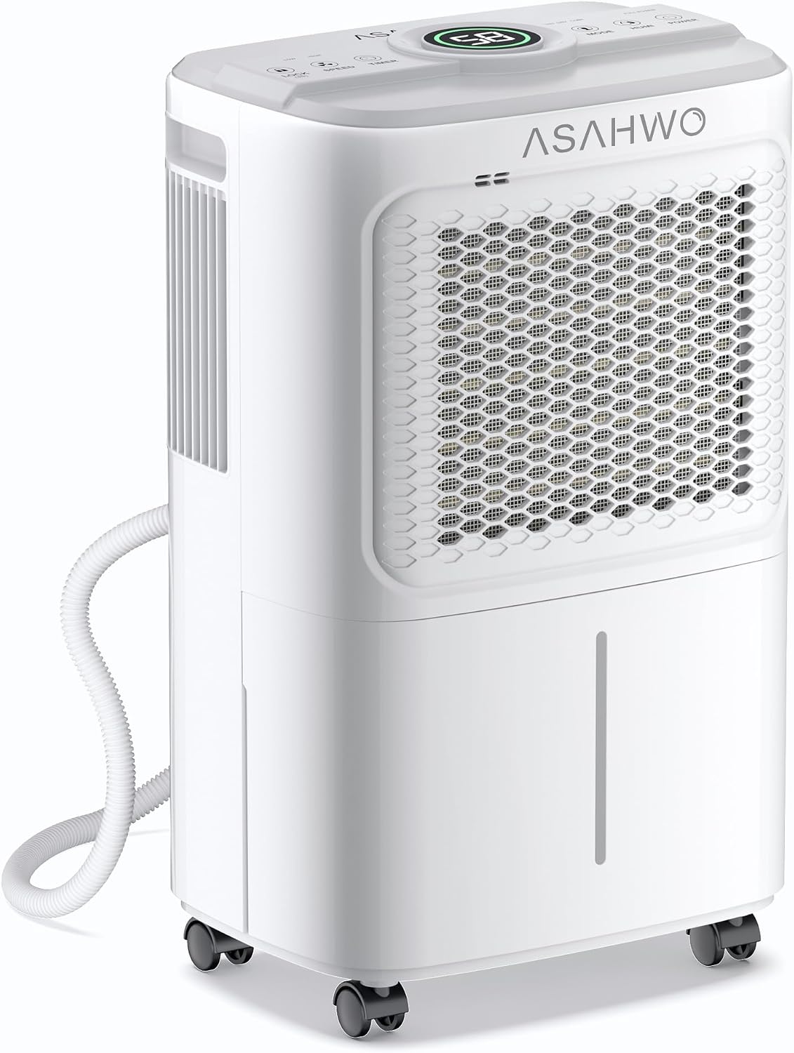 2500 Sq.Ft Dehumidifier for Basement Home, ASAHWo 34 Pints Dehumidifier with Drain Hose, Quiet Portable Dehumidifiers