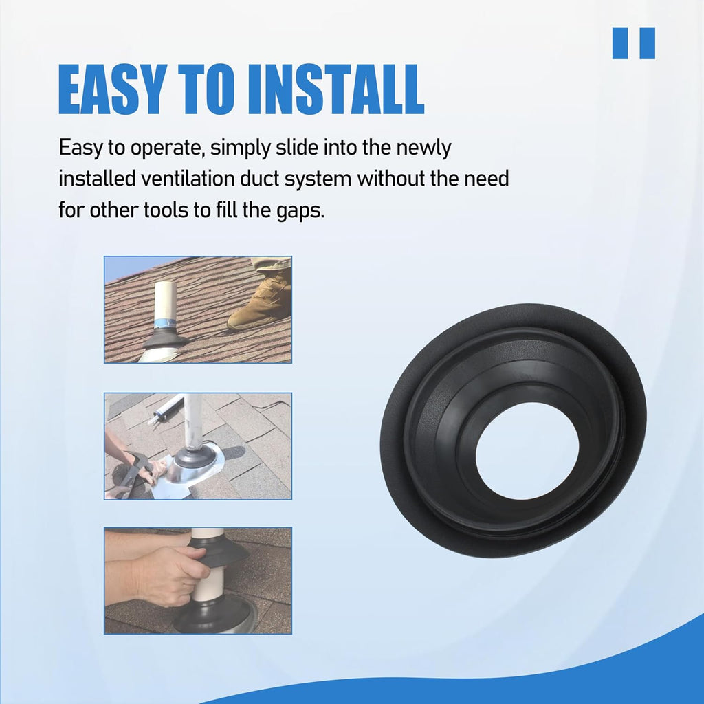 14137 3"-4" Rain Collars for No-Calk Roof Flashing 3"-4" Roof Vent Boot 2ps