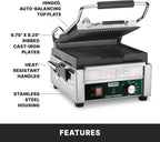 Panini Press with 9.75" x 9.25" Cooking Surface & 120V