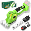 Cordless Hedge Trimmer, Professional Bush Trimmer with Sharp Dual Blades, Lightweight Battery Powered Garden Tool for
