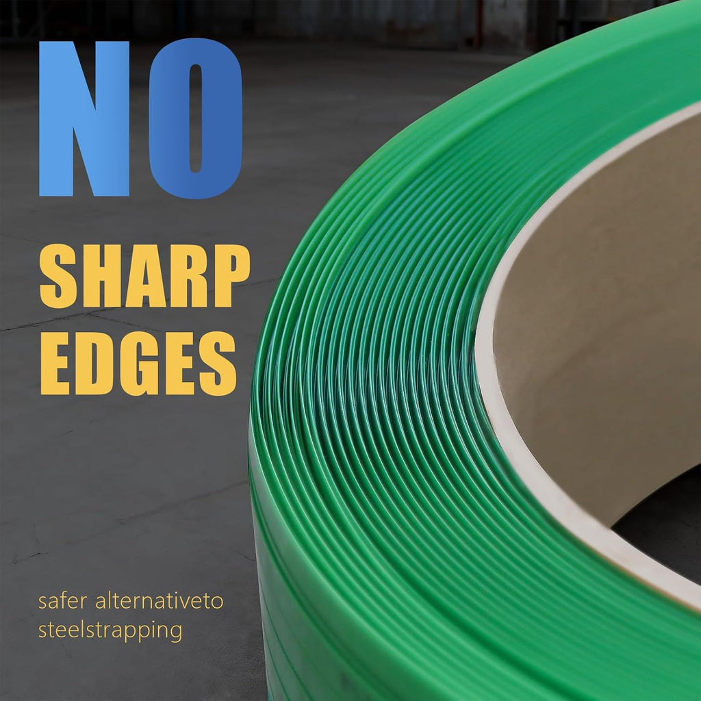 3/4"x.036"x2900ft Embossed Polyester (PET) Strapping Roll of 16"x6" Core Size 2000lbs Break Strength