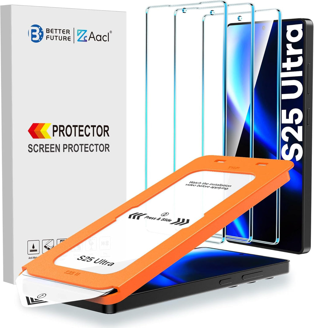 3-Pack for Samsung Galaxy S25 Ultra Screen Protector Tempered Glass, 9H Glass for S25 Ultra Screen Protector 5G