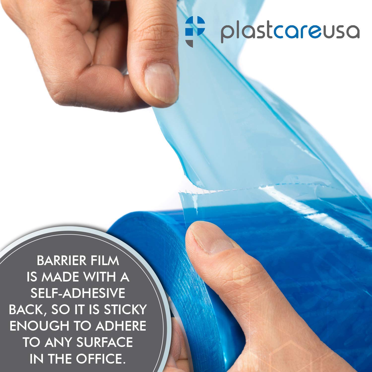 Blue Barrier Film Roll 4"x6" - 6.5nm Thickness Medical Grade Surface Protective Dental Barrier Film for Dental