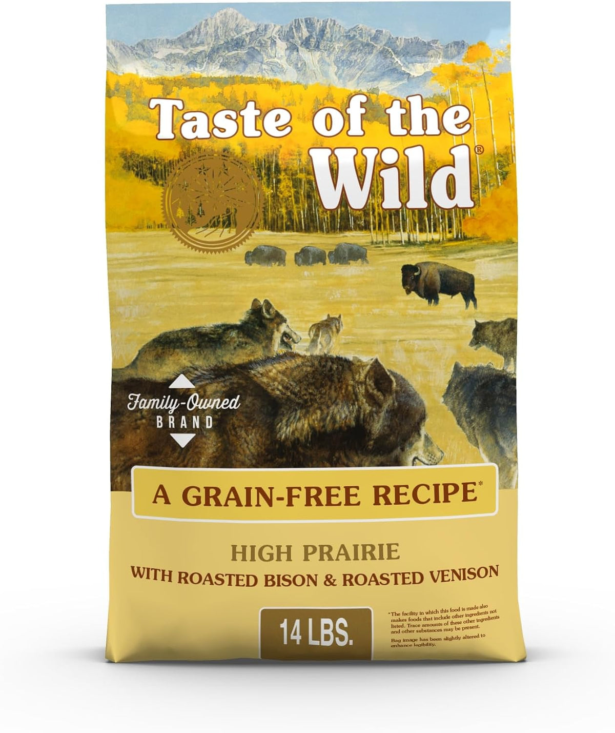 High Prairie Adult Dry Dog Food, Roasted Bison, 14lb