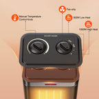 1500W Ceramic Space Heater, Fast Portable Indoor Heater, Black