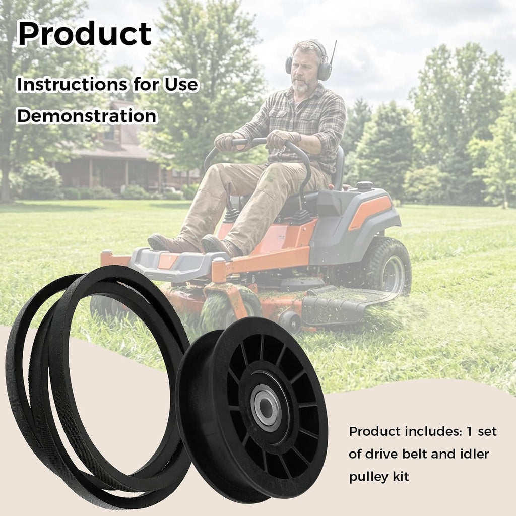 Gosknor Idler Pulley & Drive Belt for Husqvarna Idler Pulley & Drive Belt