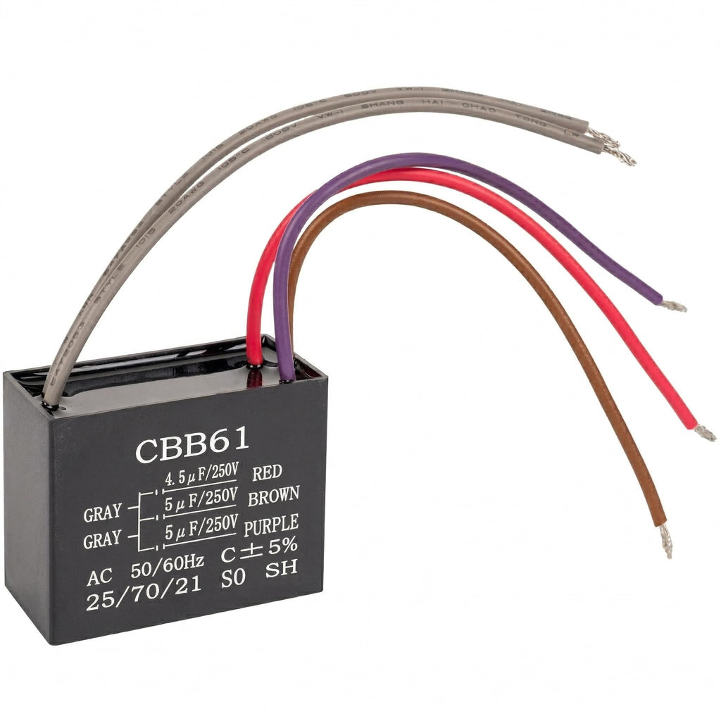BlueStars CBB61 4.5+5+5uF 5-Wire Ceiling Fan Capacitor