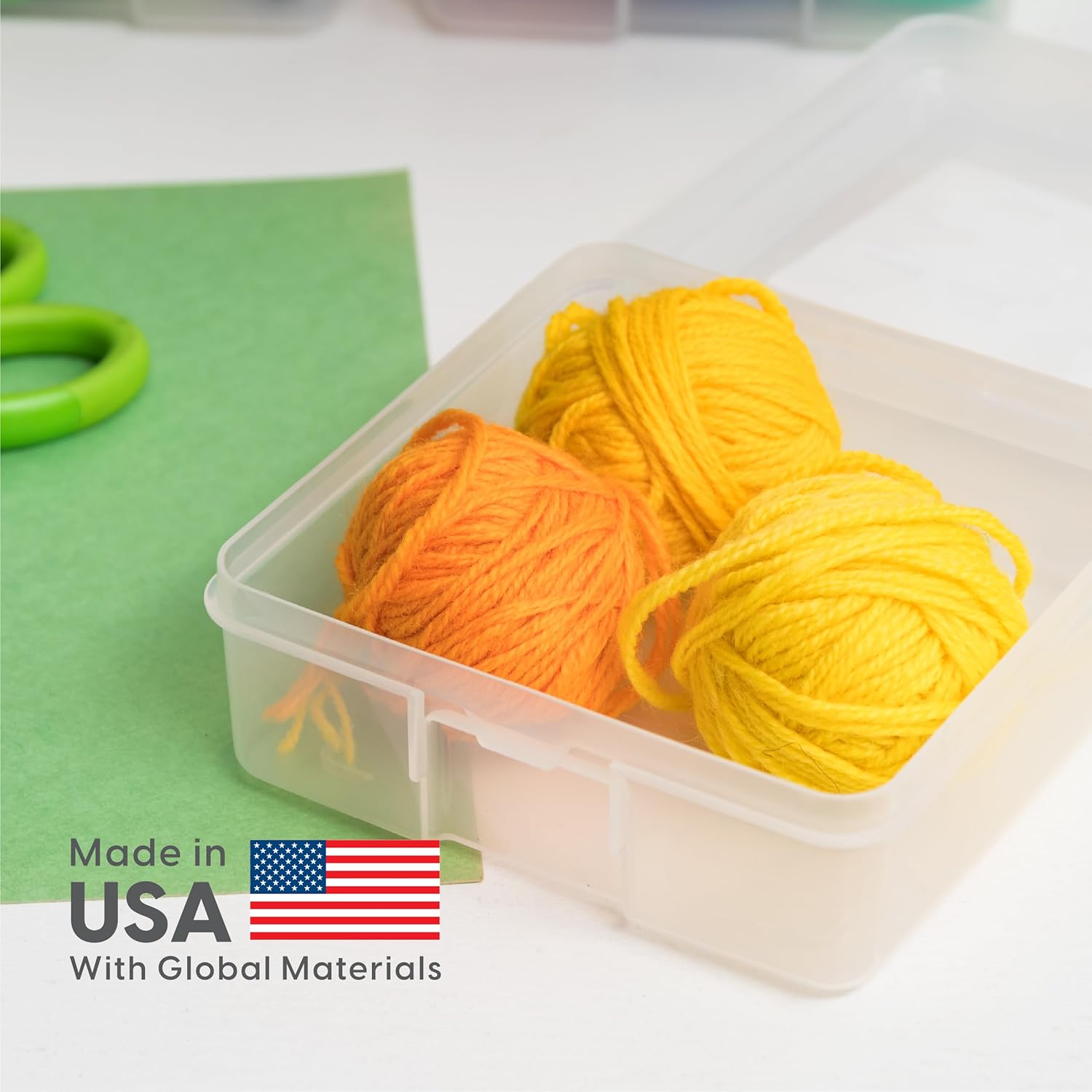 Clear Storage Cases, 10-Pack, |Made in USA|, Plastic Bead Organizing Containers with Snap Lid for Arts, Crafts