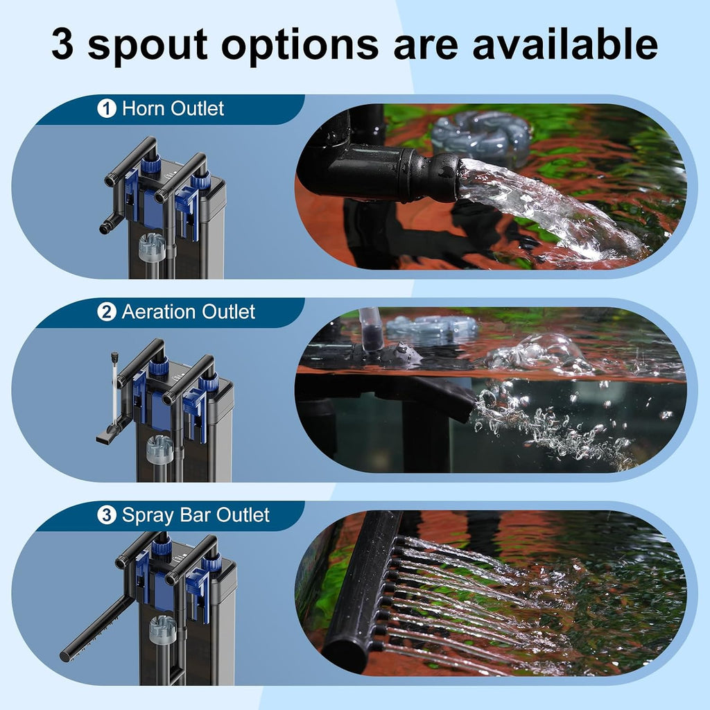 Hang-On-Back Aquarium Filter (8W, 14-26 Gal)