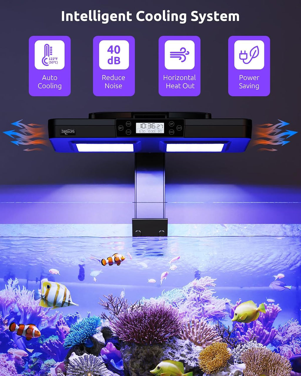120W Reef Light for Corals Saltwater Aquarium Tank SR-691