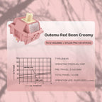 Outemu (Gaote) Red Bean Creamy Linear Pre-Lubricated Keyboard Switches with Diffuser for MX Mechanical Keyboards (90PCS)