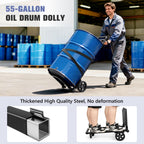 600LB 55-Gallon Drum Dolly, Heavy Duty Carts with Wheels