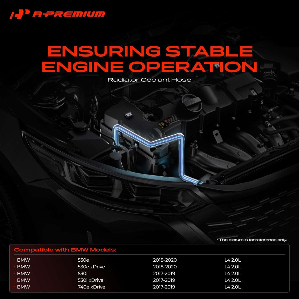 A-Premium Upper Radiator Coolant Hose Compatible with BMW